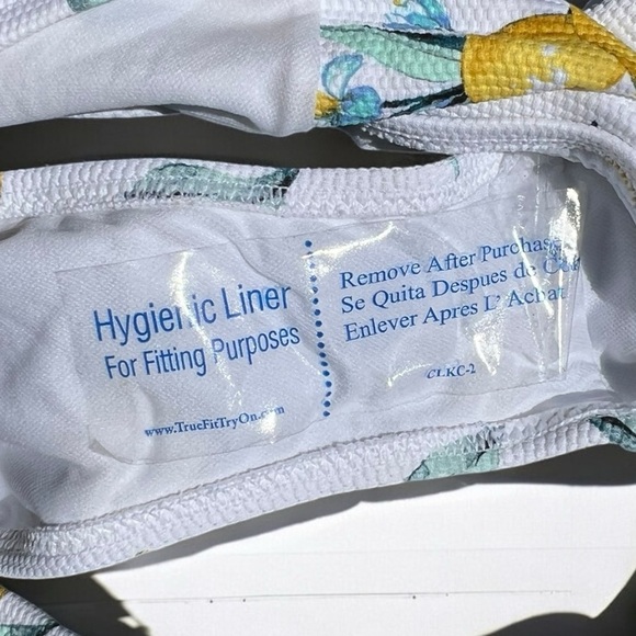 🌻NEW Jessica Simpson Lemons High Waisted Tie Back Bikini Bottom Size Large - Picture 9 of 9